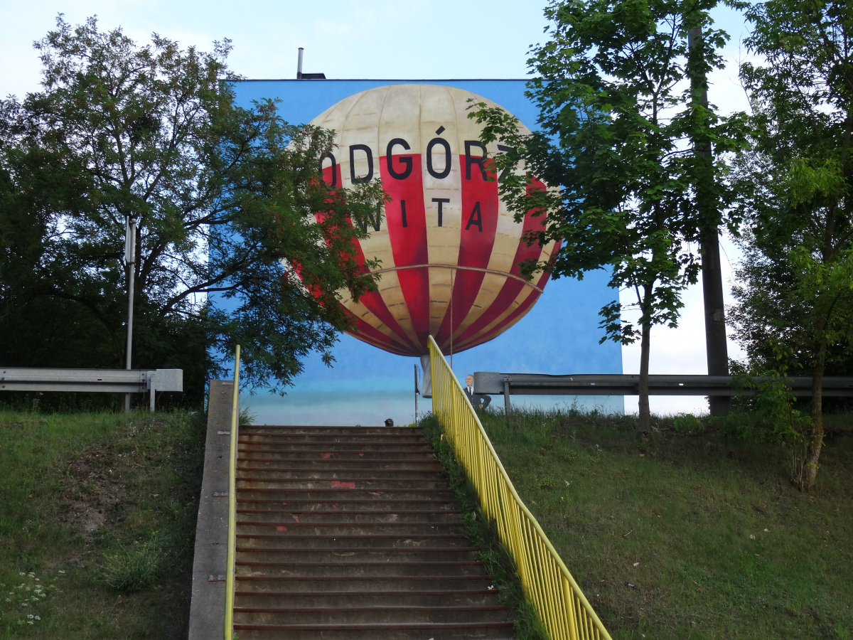 Mural Podgórz - widok z dołu Mural Podgórz - widok z dołu