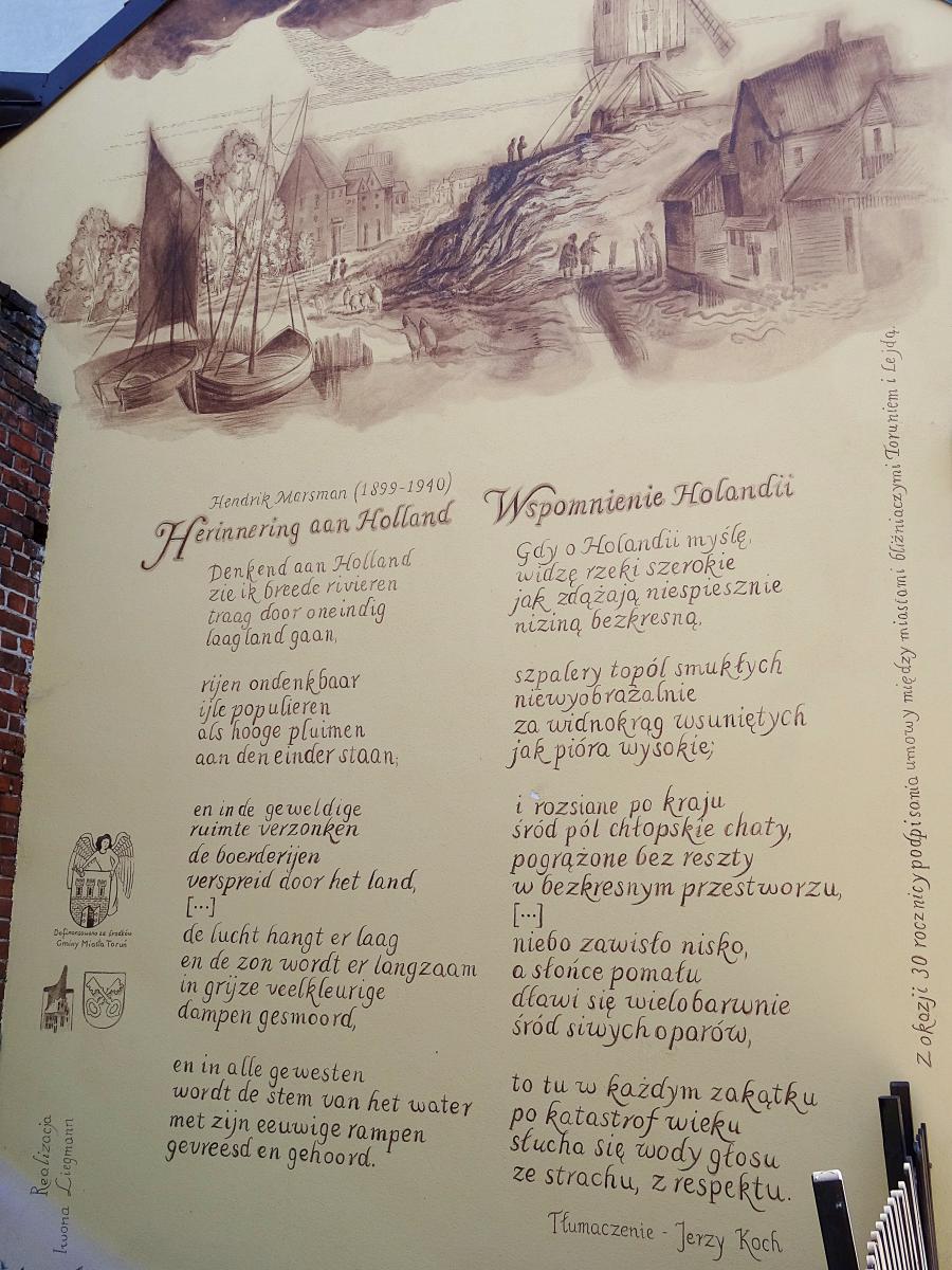 Mural 2 Mural przedstawiający tekst wiersza