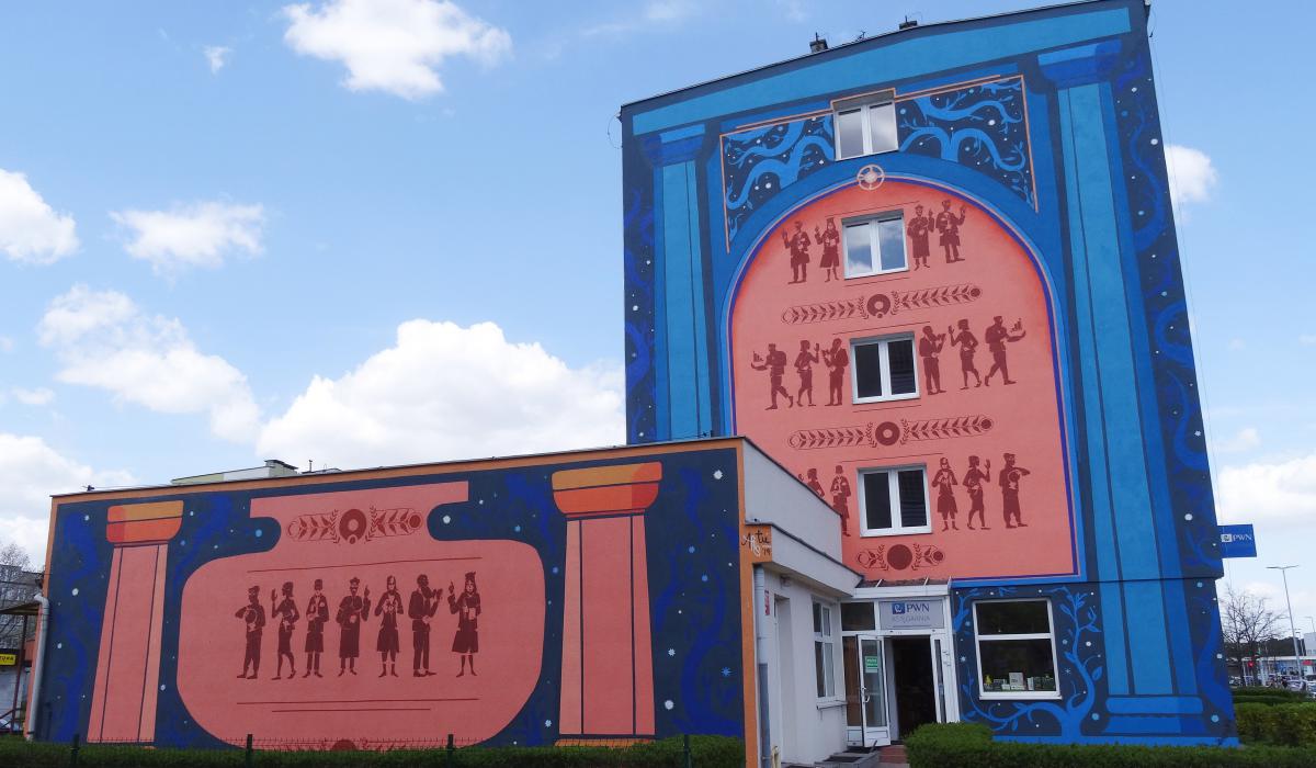 Mural 9 Mural obok wejścia do księgarni